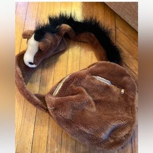 Shire Plush Ireland kids furry backpack Horse NWOT